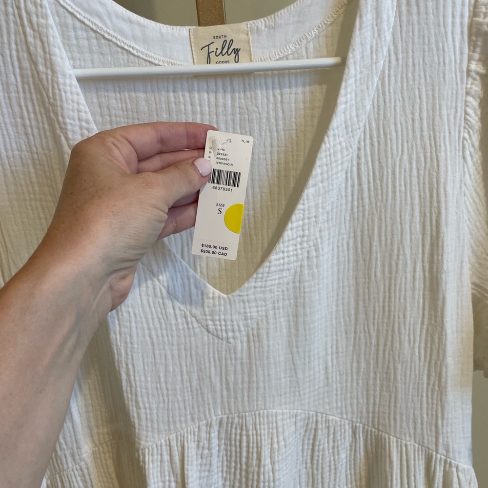 Filly White V-Neck Dress
